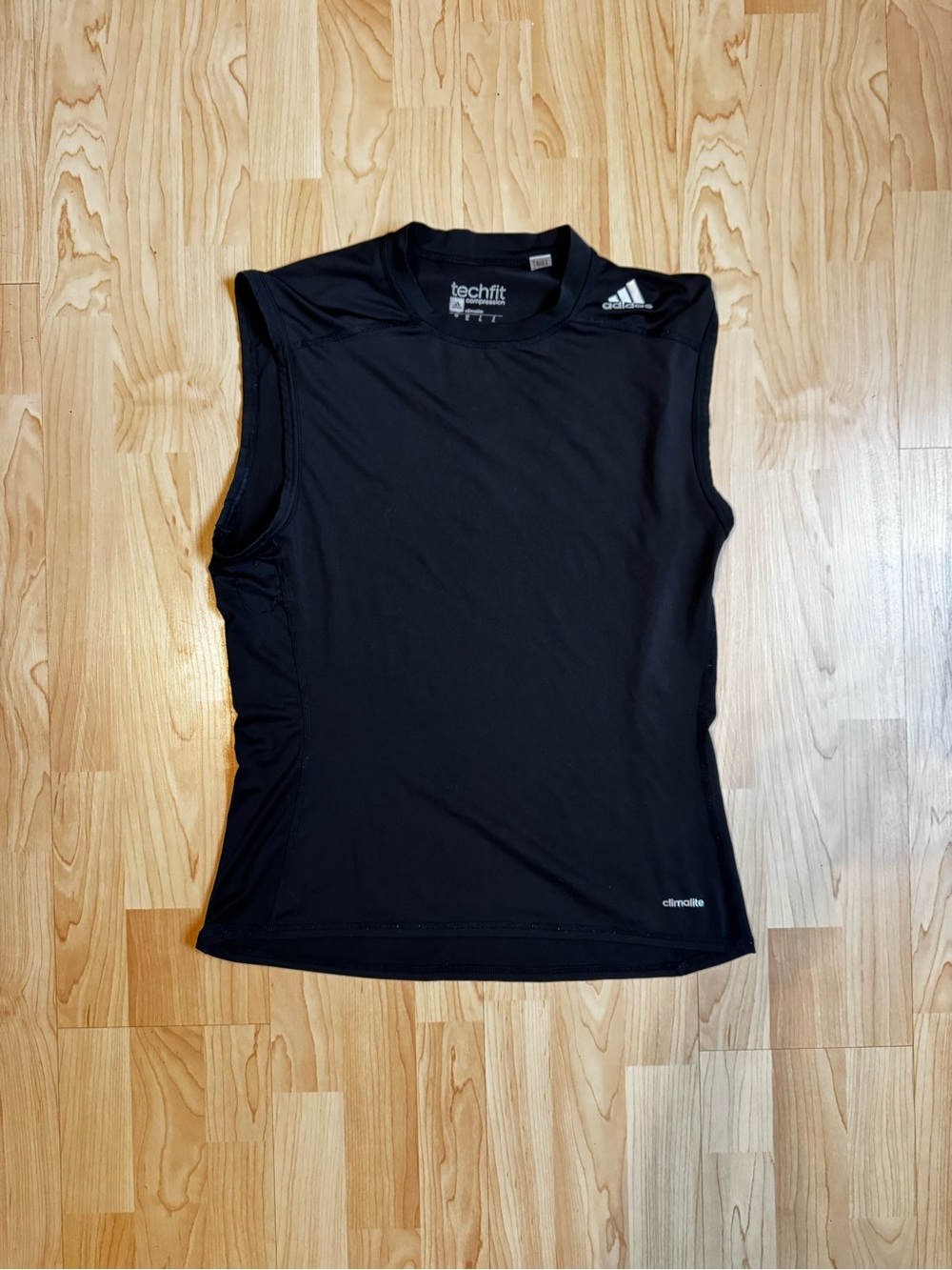 adidas Black Techfit Compression Sleeveless Top